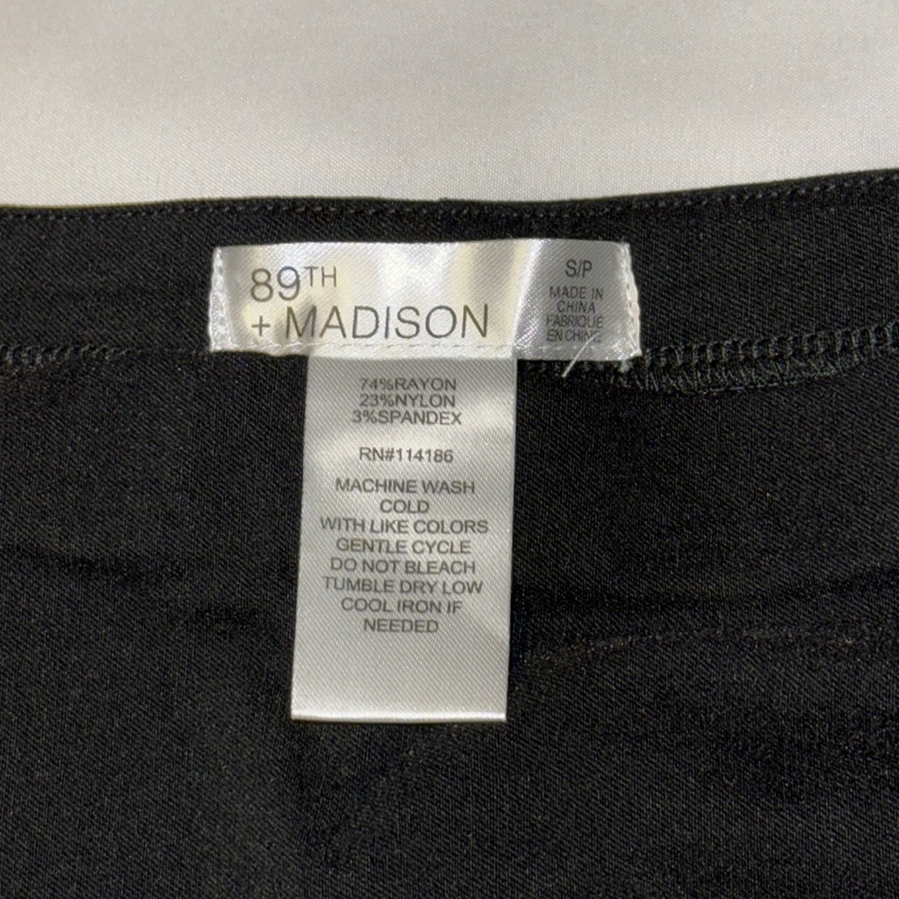 NWT 89th & Madison Black Bodycon Pull On Pencil Skirt Midi Small - Picture 4 of 6
